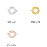 20pcs 10mm Round Bezel Cup Double Hanging Claw Setting Bezel Link