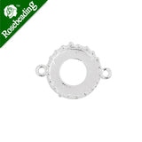 20pcs 10mm Round Bezel Cup Double Hanging Claw Setting Bezel Link