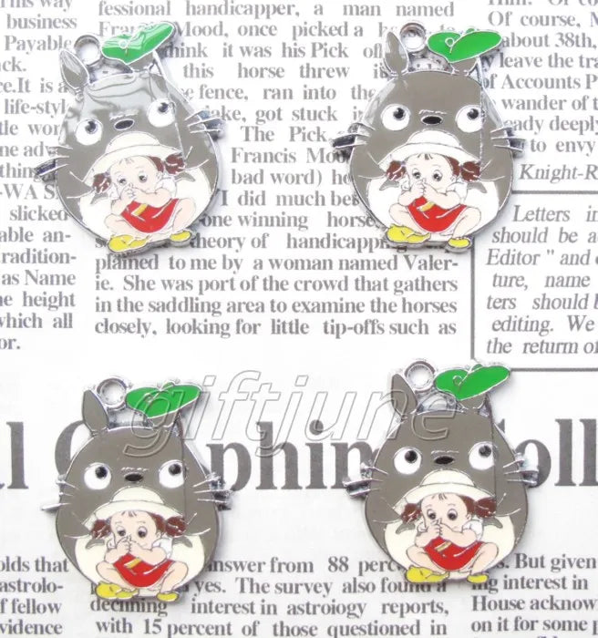 20pcs Totoro Metal Charms DIY Necklace Jewelry Making Pendants