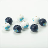 20pcs Celestial Body Flower Earth Round Wooden Beads DIY Home Decoration