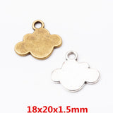 20pcs Vintage Zinc Alloy Cloud Pendant Charms for DIY Jewelry Making