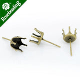 20pcs Crown Claw Setting Earring Stud Blanks for ss28 Crystal (6mm)