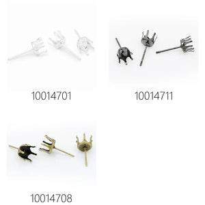20pcs Crown Claw Setting Earring Stud Blanks for ss28 Crystal (6mm)