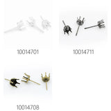 20pcs Crown Claw Setting Earring Stud Blanks for ss28 Crystal (6mm)