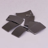 20pcs Geometric Arched Single Hole Rectangular Copper Earrings Pendant