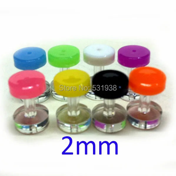 20pcs Hot Ear Tunnels Set Mixed Colors Pulley Gauge Kit Plug Acrylic Expander