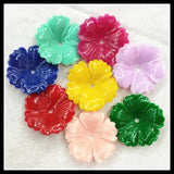 20pcs 20mm Flower Beads Middle Hole DIY Jewelry Findings Many Colors