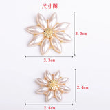 20pcs Rhinestone Leaf Charm Flower Pendant for DIY Wedding Jewelry Making