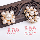20pcs Rhinestone Leaf Charm Flower Pendant for DIY Wedding Jewelry