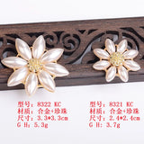 20pcs Rhinestone Leaf Charm Flower Pendant for DIY Wedding Jewelry Making