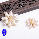 20pcs Rhinestone Leaf Charm Flower Pendant for DIY Wedding Jewelry Making