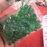 20pcs Green Jade Stone Cabochons 8mm DIY Jewelry Findings Parts