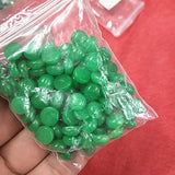 20pcs Green Jade Stone Cabochons 8mm DIY Jewelry Findings Parts