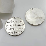 20pcs God Has You in His Hands Charm DIY Jewelry Ornament