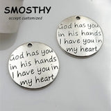 20pcs God Has You in His Hands Charm DIY Jewelry Ornament