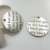 20pcs God Has You in His Hands Charm DIY Jewelry Ornament