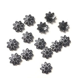 20pcs 10.9mm Flower Spacer Beads Cubic Zirconia Micro Pave for Bracelet DIY