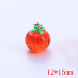 20pcs 12*15mm 3D Tomato Glass Floating Locket Charms