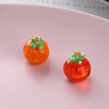 20pcs 12*15mm 3D Tomato Glass Floating Locket Charms