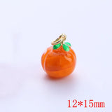 20pcs 12*15mm 3D Tomato Glass Floating Locket Charms
