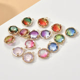 20pcs 12mm Glass Core Rounds Copper Floating Locket Charms DIY Jewelry
