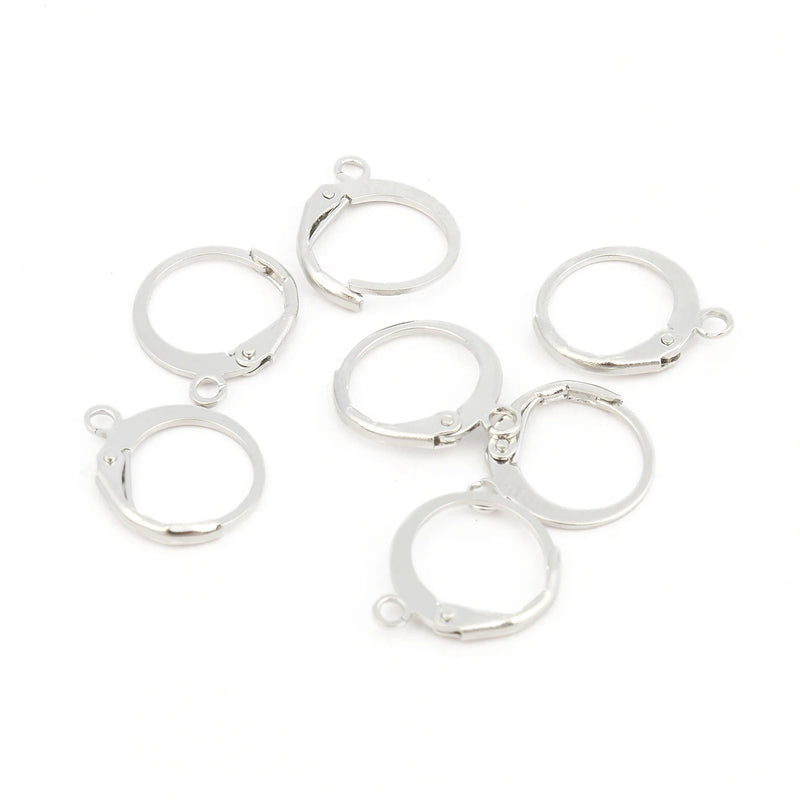 20pcs 12x15mm Silver French Earring Hook Earwire for DIY Jewelry Making