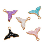 20pcs 13*18mm Alloy Enamel Whale Tail Charms Pendant Jewelry Making Accessories