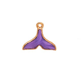 20pcs 13*18mm Alloy Enamel Whale Tail Charms Pendant Jewelry Making Accessories