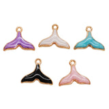 20pcs 13*18mm Alloy Enamel Whale Tail Charms Pendant Jewelry Making Accessories