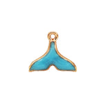 20pcs 13*18mm Alloy Enamel Whale Tail Charms Pendant Jewelry Making Accessories