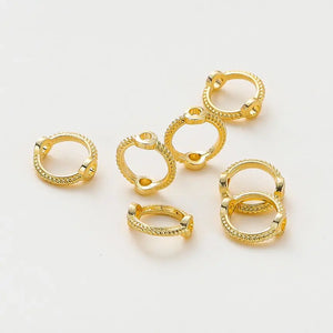 20pcs/lot Round Beads Spacer Loop Earing Pendant Ring Circle Beads