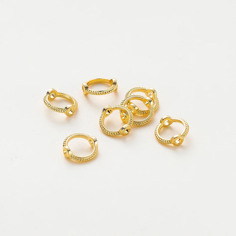 20pcs/lot Round Beads Spacer Loop Earing Pendant Ring Circle Beads