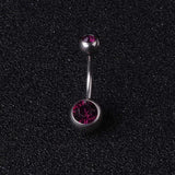 20pcs 15G Titanium Crystal Stone Belly Button Rings Navel Piercing Body Jewelry