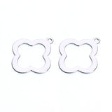Lot of 20 18mm Stainless Steel Clover Charms Pendants for Bracelets & Bangles