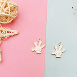 20pcs 19x20mm Enamel Palm Mickey Charm for Jewelry Making