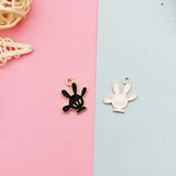 20pcs 19x20mm Enamel Palm Mickey Charm for Jewelry Making