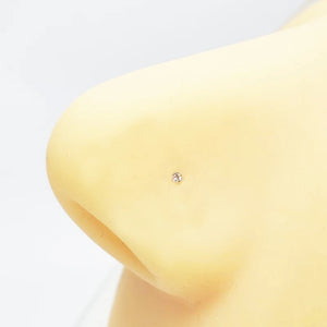 20pcs 1mm Crystal Nose Rings 925Silver 24G L Shape Piercing Nez for Women