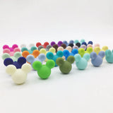 20pcs 24mm BPA Silicone Mickey Beads Teething DIY Baby Pacifier Teether