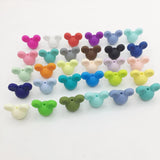 20pcs 24mm BPA Silicone Mickey Beads Teething DIY Baby Pacifier Teether