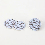 20pcs 25mm Engraved Stainless Steel Charms-Kind Peace Brave Strange Happy
