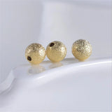 20pcs 3/4/5/6mm Plated Brass Matte Round Spacer Beads for DIY Jewelry