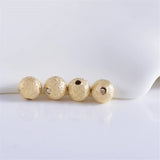 20pcs 3/4/5/6mm Plated Brass Matte Round Spacer Beads for DIY Jewelry