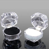 20pcs/lot Transparent Acrylic Jewelry Box Wedding Packaging Ring Earring Box