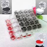 20pcs/lot Transparent Acrylic Jewelry Box Wedding Packaging Ring Earring Box