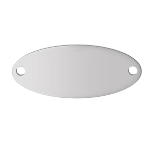 20pcs 304 Stainless Steel Jewelry Oval Tags 2 Hole Necklace Multicolor Engraved