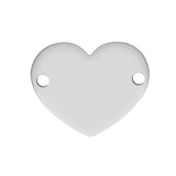 20pcs 304 Stainless Steel Heart-shaped Tags Multicolor Engraved Logo SP018