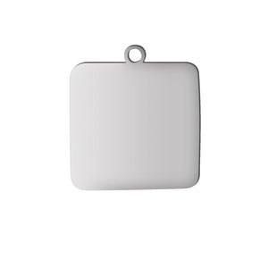 20pcs 304 Stainless Steel Square Pendant for Engraved Making