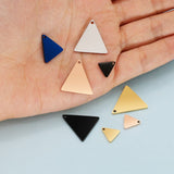 20pcs 304 Stainless Steel Triangle Pendant 1.5mm for Jewelry Making