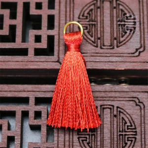 20pcs/lot 35mm Mini Silk Tassel Earrings Jewelry Making DIY Fringe Findings