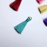 20pcs/lot 35mm Mini Silk Tassel Earrings Jewelry Making DIY Fringe Findings